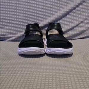 Skechers Black Textured Sandals